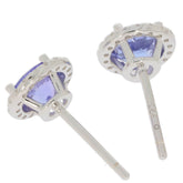 Sterling Silver Semi Mount Earrings Setting Round RD 6x6mm Halo - Syzjewelry